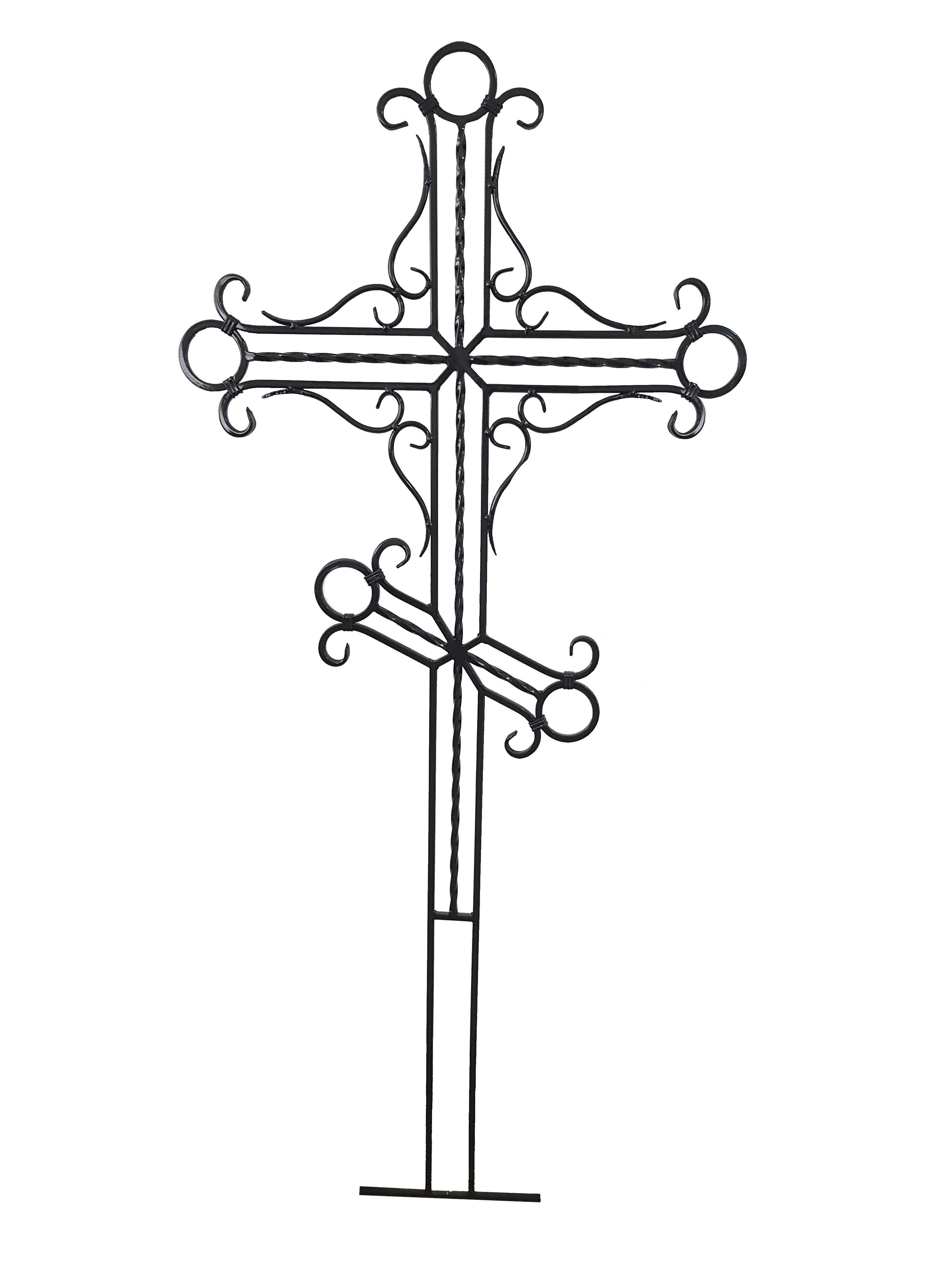 Католический крест на могилу из металла